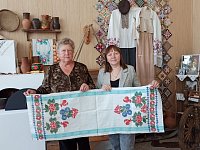 Уникальный подарок нашему музею: рушник из 1960-х годов
