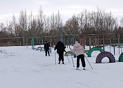 В МОУ «СОШ им. М.В. Скворцова с. Березовая Лука» филиал с. Теликовка под руководством учителя физической культуры Булыкина Андрея Александровича ребята осваивают азы техники лыжных ходов