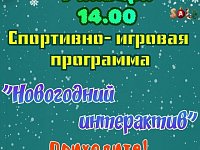 9 января 14.00 Спортивно-игровая программа "Новогодний интерактив"