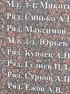 Имена наших земляков занесены на мемориал в парке Победы