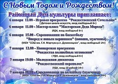 Приглашаем вас на новогодние и рождественские мероприятия!