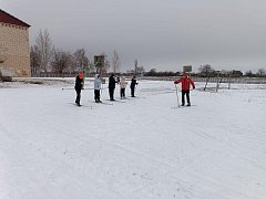 В МОУ «СОШ им. М.В. Скворцова с. Березовая Лука» филиал с. Теликовка под руководством учителя физической культуры Булыкина Андрея Александровича ребята осваивают азы техники лыжных ходов